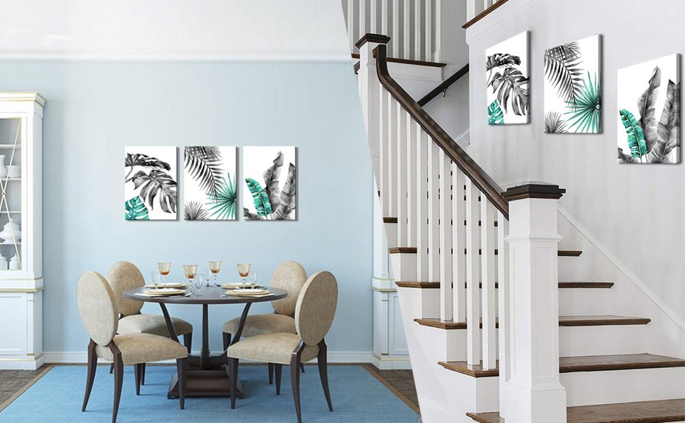 leaf canvas print for dining room stairs living room decor