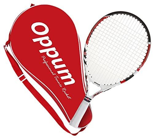 oppum Adult Carbon Fiber Tennis Racket, Super Light Weight Tennis Racquets Shock-Proof and Throw-Proof,Include Tennis Bag Tennis Overgrip