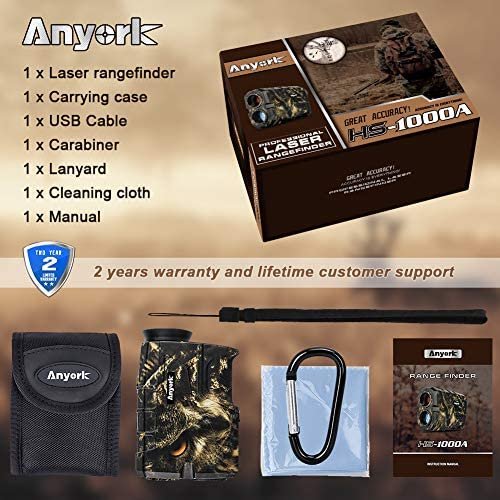 Anyork Hunting Range Finder 1000 Yards,Rechageable Wild Coma 