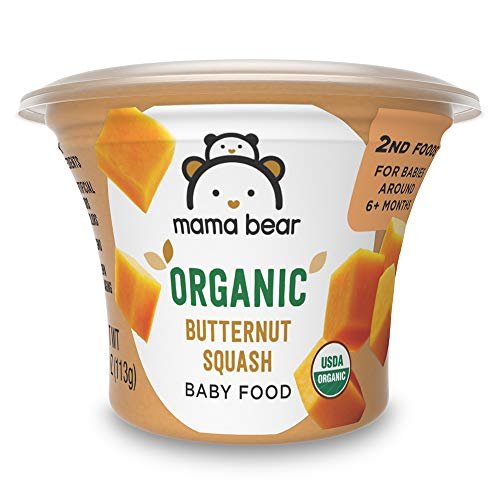 Amazon Brand - Mama Bear Organic Baby Food, Butternut Squash, 4 Ounce Tub, Pack of 12