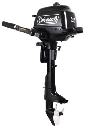 Coleman Powersports 2.6 hp Outboard Motor with Short Shaft, Black