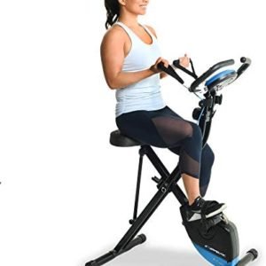 Exerpeutic Bluetooth Smart Foldable Bike with Resistance Bands and Free MyCloudFitness App