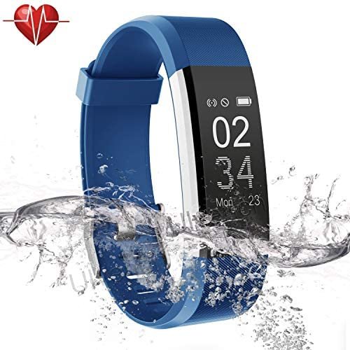 Ulvench Fitness Tracker, Heart Rate Monitor Smart Watch with Calorie Counter Watch Pedometer Sleep Monitor, Step Counter, GPS, IP67 Waterproof Activity Tracker for Android＆iOS Smartphone (Blue)